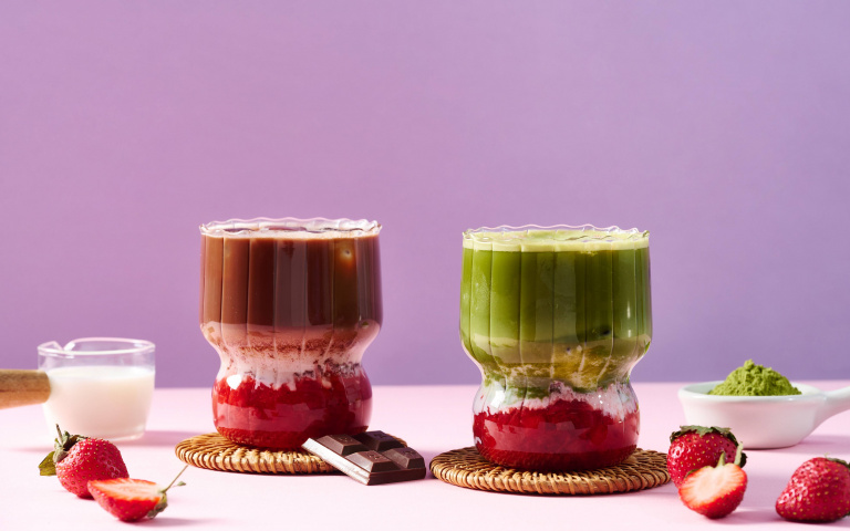 呼叫草莓控！手搖飲品牌5款新品，草莓抹茶歐蕾、果粒鐵觀音準備開喝！