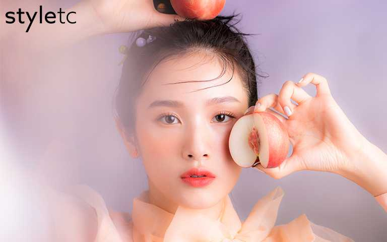「蜜桃色腮紅」清透膚質、溫暖氣色,加上氣墊打亮讓你超可口