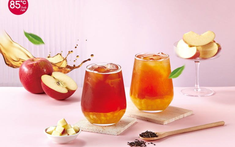 3/14親一下！85℃新品「蘋果紅茶」、「蘋果青茶」第二杯半價！