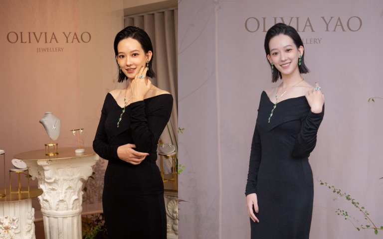 孟耿如出席台灣設計師OLIVIA YAO高級訂製珠寶展,親解抒壓文「發完就去做別的事情了」