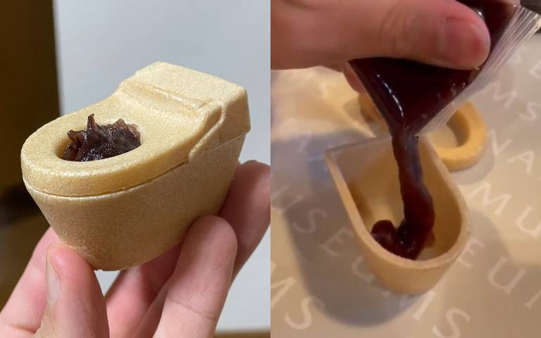 食慾瞬間降為0!老店推出「馬桶最中」引騷動,得「親手擠入紅豆餡」很難不想歪!