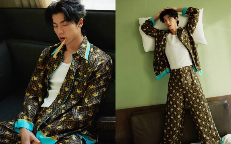 許光漢連剛起床的樣子都那麼可愛？他身上那件FENDI x FRGNT x POKÉMON的「快龍睡衣」迷妹們必須手刀快搶吧！