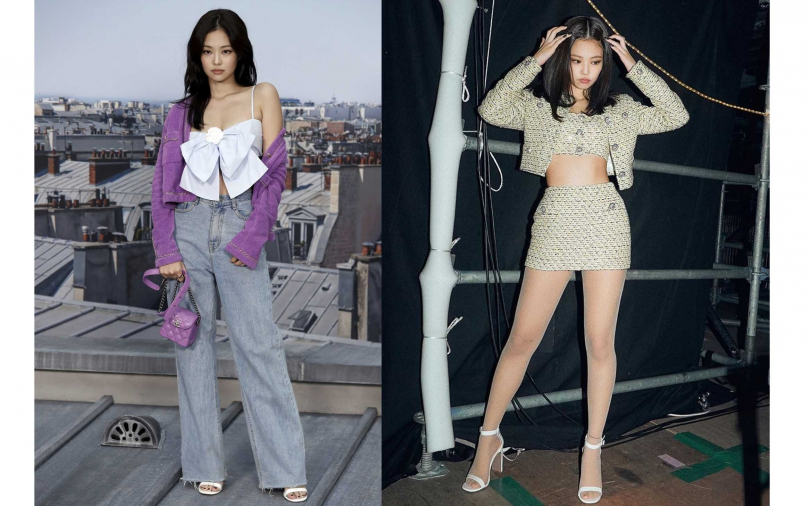 跟著BLACKPINK Jennie一起學穿搭!短上衣搭高腰褲 160也能穿出170的長腿好身材!