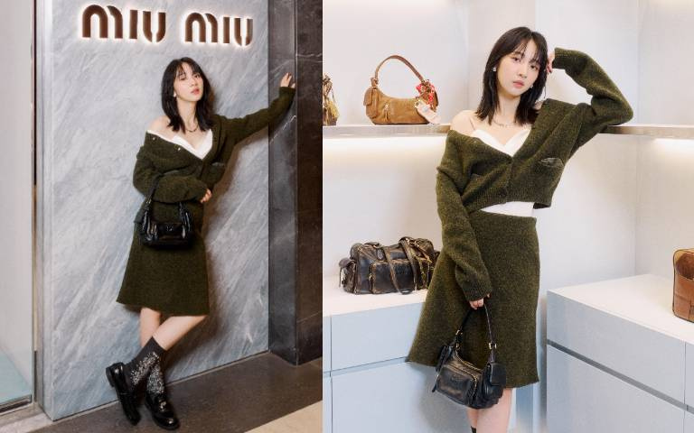 李沐化身知性龐克女孩進圖書館？水晶襪、尖錐胸衣…華麗翻轉學院風，高級衝突美