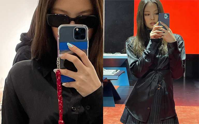 JENNIE超強氣場來自「臉上這副墨鏡」，除了可以修飾臉型還有滿滿時髦味～