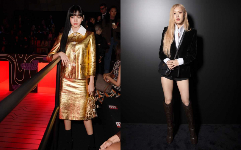 時髦不輸Jennie!Lisa一身金扮人間芭比、Rose帥氣秀逆天長腿參與2020秋冬時裝週