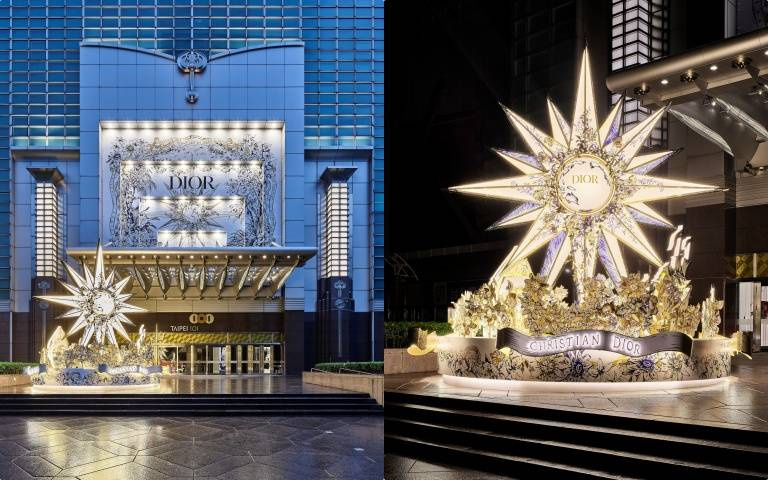 DIOR攜手101點燈，帶來耶誕華麗又夢幻的拍照打卡景點！隨便拍隨便美的質感藝術裝置，令人感受華麗節慶氛圍