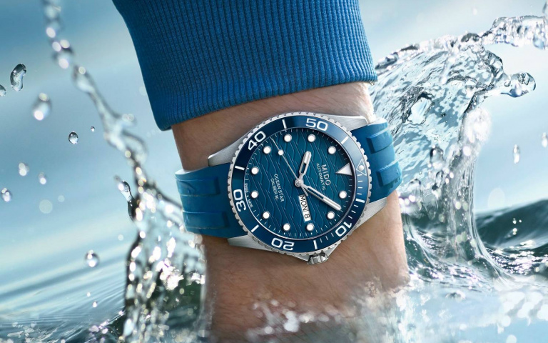 手腕上有片海洋，美度表海洋之星200米陶瓷圈腕錶，在炎夏中展現亮眼蔚藍