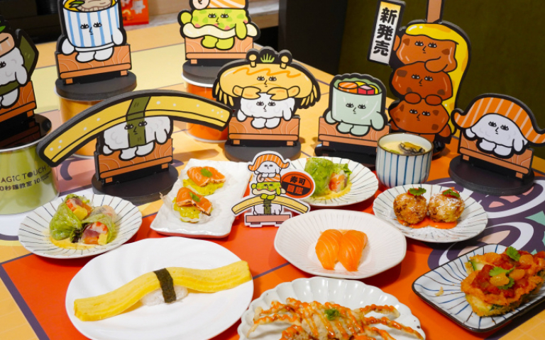 壽司實體化變玩偶！圖文創作者與餐飲品牌搞聯名  繪製Q版壽司圖鑑