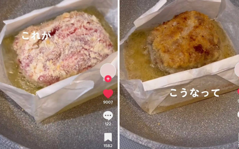 烘焙紙也能炸物？日本網友分享 炸少量油炸物的省油方法