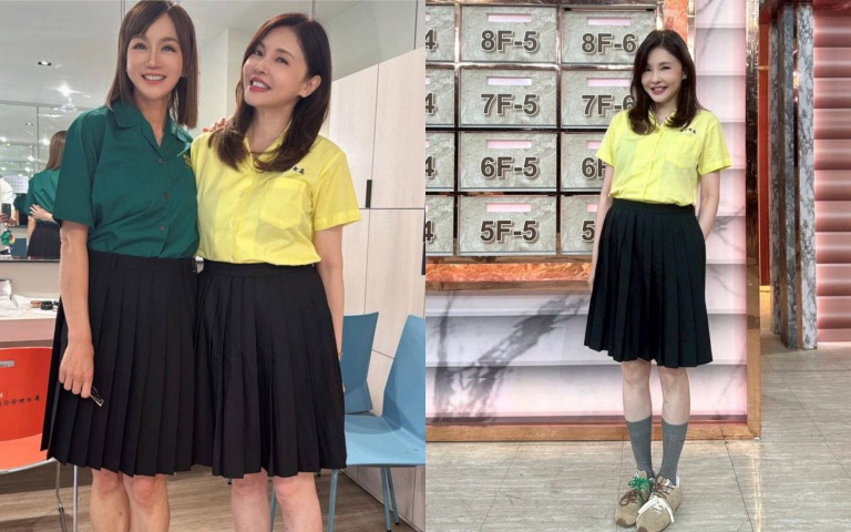 56歲女星穿高中制服「腿細到不科學」!網驚:這狀態誰信快60了?