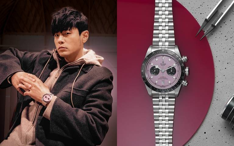 帝舵表攜手周杰倫 爲碧灣計時型腕錶共創特別版的粉紅色錶面！
