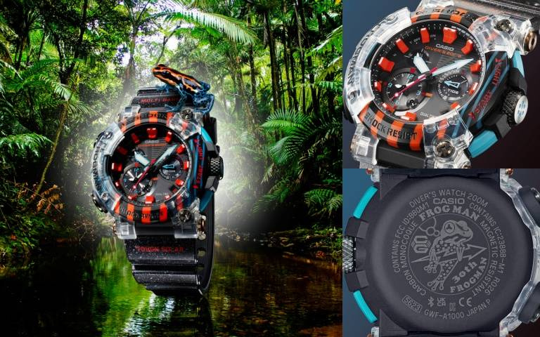 G-SHOCK Frogman 系列推出30周年紀念錶款第二彈!上山下海都可以配戴的超酷南美洲亞馬遜雨林稀有箭毒蛙造型款!