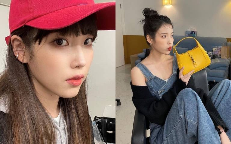 IU私服穿搭一次看!牛仔吊帶褲、棒球帽根本就是青春無敵的可愛學生妹!
