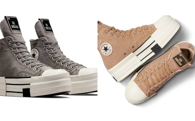 Rick Owens準備開搶！Converse再度攜手Rick Owens副牌 DRKSHDW推出兩款全新DBL DRKSTAR ，雙層厚底、double潮感！