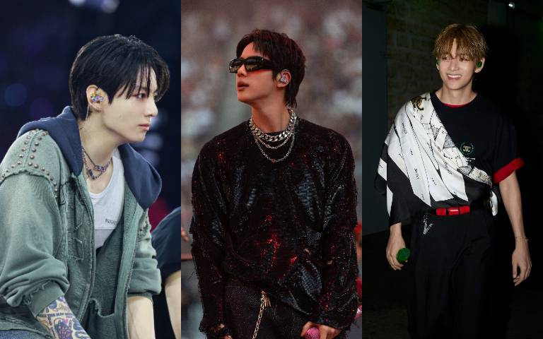 BTS巴黎巡演造型帥出新高度！J-HOPE、V、柾國訂製戰袍同場較勁，直登時髦穿搭天花板