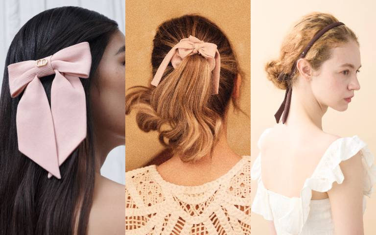 今夏少女心全面回歸！粉嫩精品髮飾推薦，Dior蝴蝶結、MIU MIU髮夾、亞歷山卓荷葉髮束美到想全包