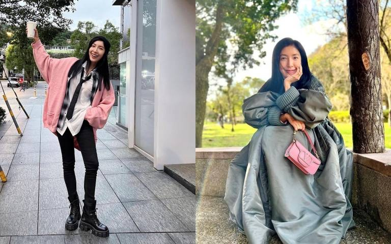 楊謹華最新造型又被粉絲狂讚根本逆生長！懂搭「粉紅色」45歲也能變身可愛學生妹！