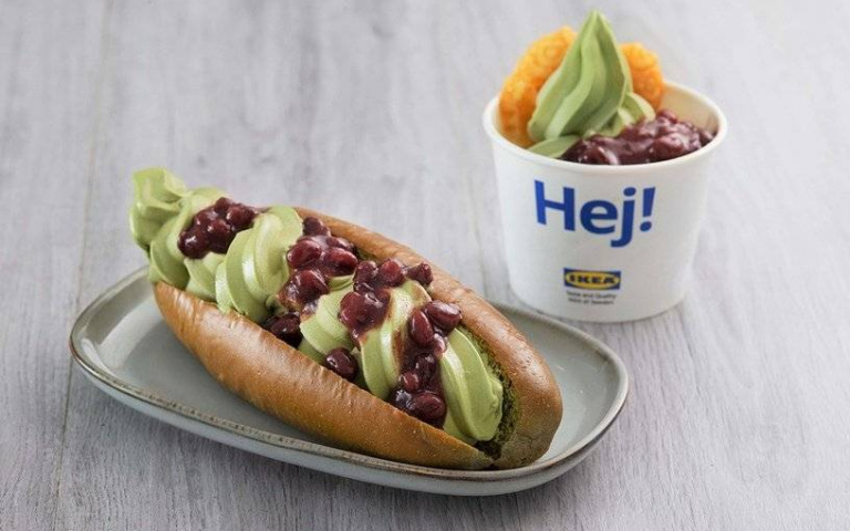 IKEA「宇治金時」系列登場!「被家具耽誤的餐廳」推出「抹茶霜淇淋冰狗」,搭配「迷你鯛魚燒」極致誘人!