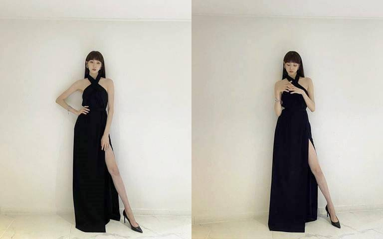 李聖經IG辣曬黑色女神禮服照 一雙修長美腿實在太搶眼!她的瘦身菜單一定要學!