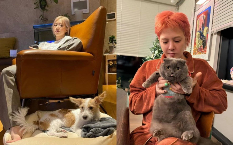 愛動物就是讚！盤點6位「毛孩控」韓星：Rosé愛狗IG粉絲破470萬、GD寵貓戴香奈兒項鍊太狂了
