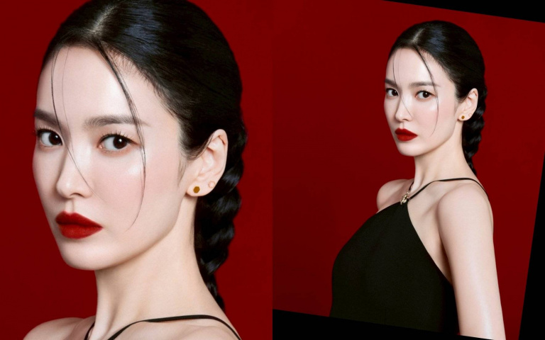 宋慧喬「一張照片」震撼全網！性感紅唇配挖肩禮服氣場炸裂 顏值直接封神！