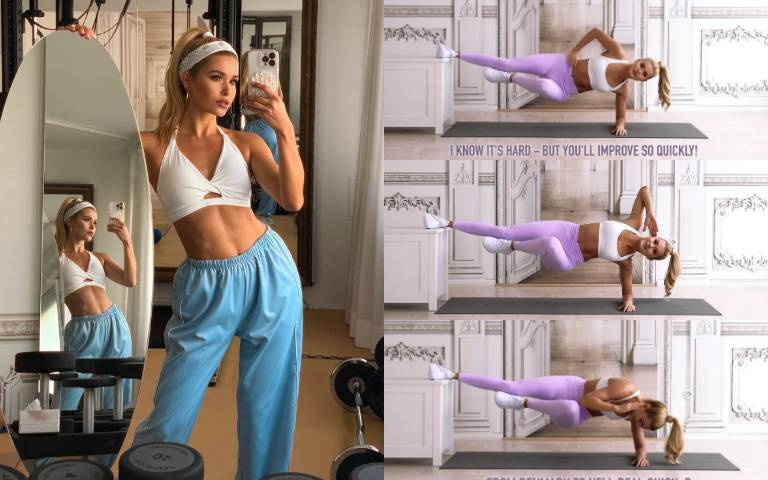 8分鐘炸裂腹肌與大腿！帕梅拉「地獄級」哥本哈根平板訓練，六塊肌變八塊肌，網友跟練累爆喊新手慎