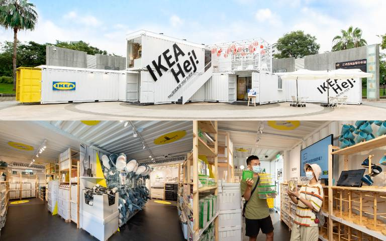 IKEA變成「純白貨櫃屋」啦!室內環境大公開「消費就送鯊魚口罩」,「這天開幕」快來搶拍!