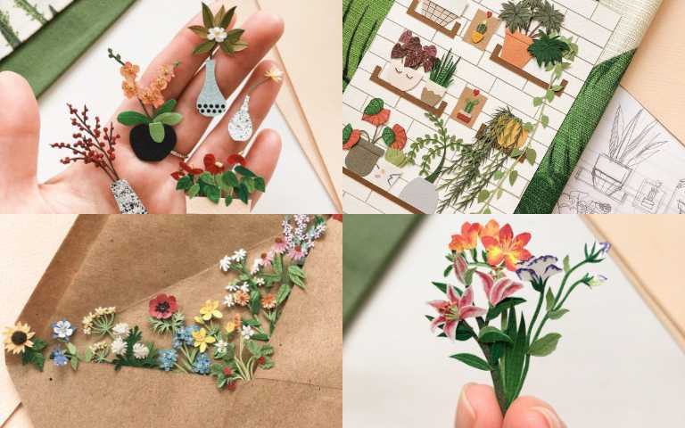 精緻程度破表!俄羅斯藝術家用指尖玩出一片花園,藤編、紋理都難不倒她