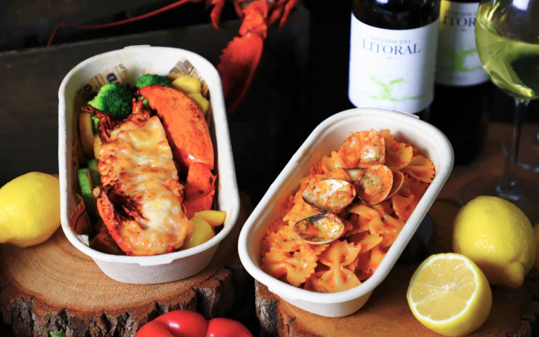 龍蝦加入餐盒行列！港式撈麵、龍蝦炒飯　一盒兩百元有找