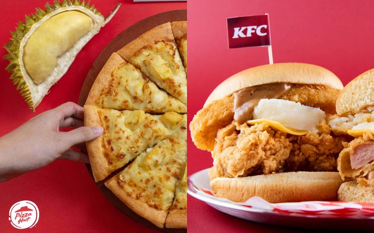 榴槤控快衝！必勝客「黃金榴槤比薩」限時回歸，肯德基「肉汁薯泥咔啦雞腿堡」台灣也吃得到！
