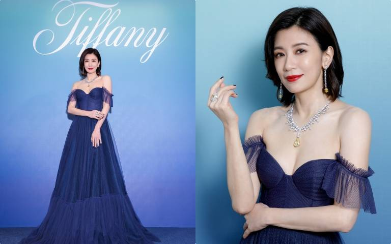 賈靜雯配戴高達2億五千萬Tiffany珠寶現身華山! 喊話修杰楷今天是白色情人節最想要這條黃鑽項鍊!