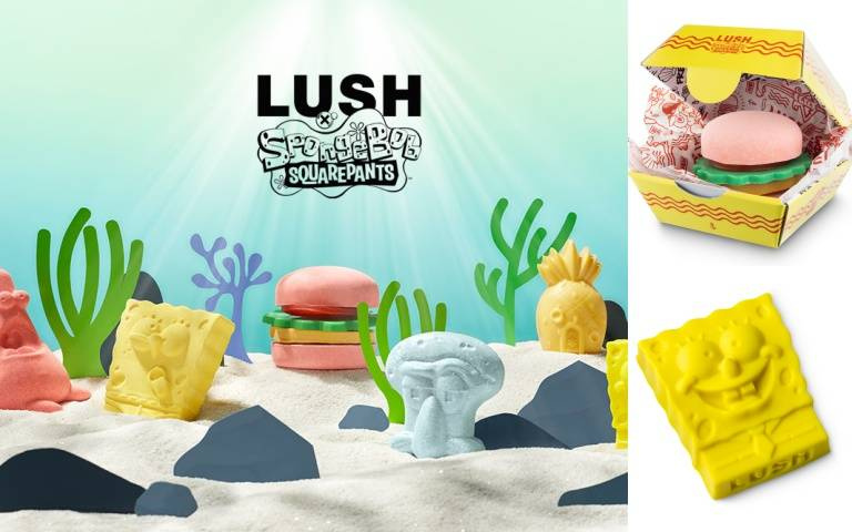 LUSH X 海綿寶寶限定聯名系列上市！全系列6品項超環保捍衛海洋！