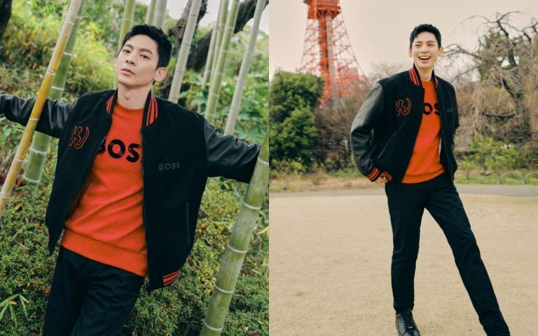 林柏宏帥氣詮釋BOSS龍年限定新衣獲網友一致好評！原來男生穿紅色也可以這麼時髦有型！