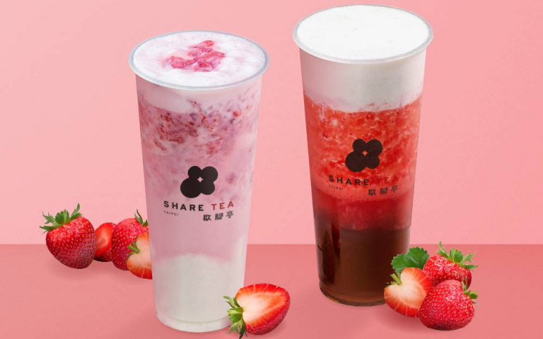 手搖店草莓新品折5元！鮮奶莓酪蒂、蓋士莓莓鐵觀音，一次喝10顆草莓！