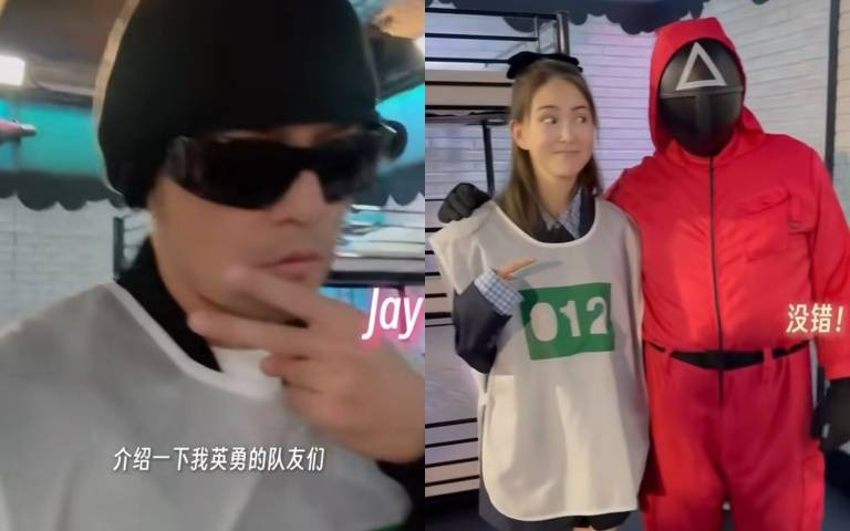 周杰倫一家人倫敦挑戰真人版《魷魚遊戲》!昆凌親錄全程,小孩也玩到超嗨
