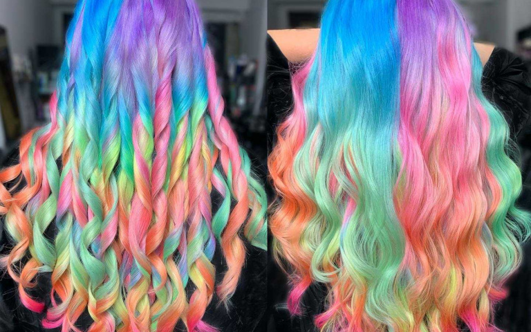 喜歡夢幻彩虹髮色？來自美國的髮型師Taylor Rae～