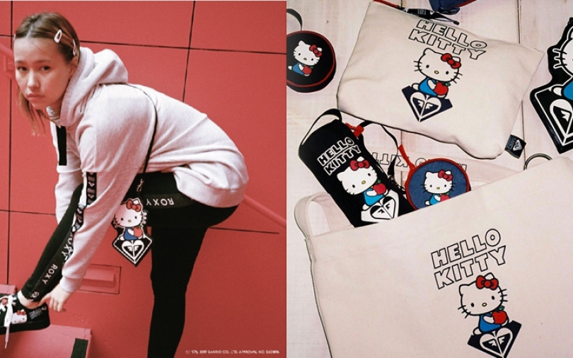 在日本也熱賣！Hello Kitty站上衝浪運動品牌Logo　萌翻秋冬休閒時尚