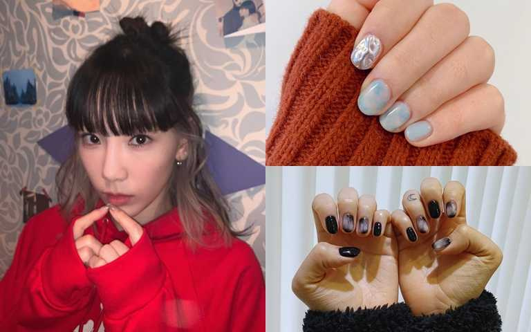 韓妞瘋打卡#마블네일 低調奢華的「大理石暈染指彩」,年末最流行的韓國時尚話題,快跟上!