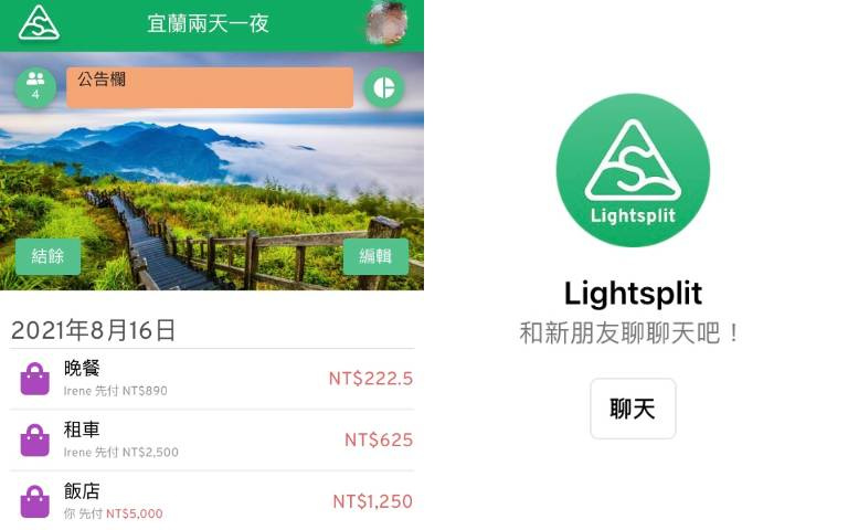 免下載!LINE分帳小工具「Lightsplit」超方便,誰付誰錢一次看清楚!