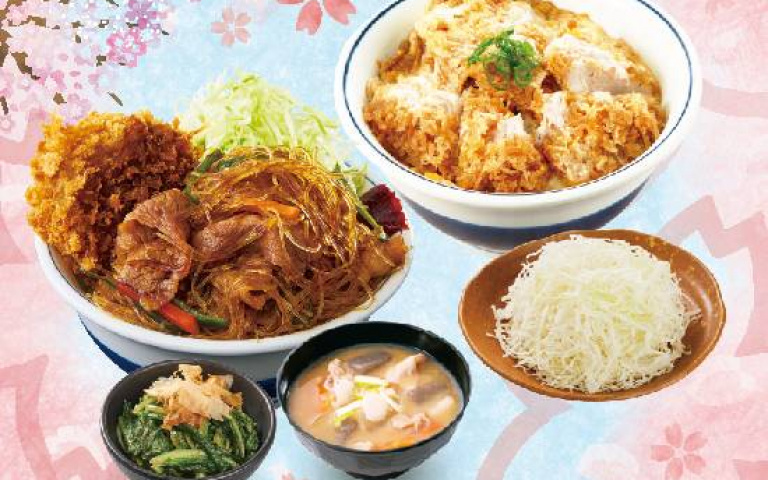 肉肉控快衝!日式豬排店推出結合「卡滋豬排、滑嫩壽喜牛、春雨」餐點,三種口感一次滿足!