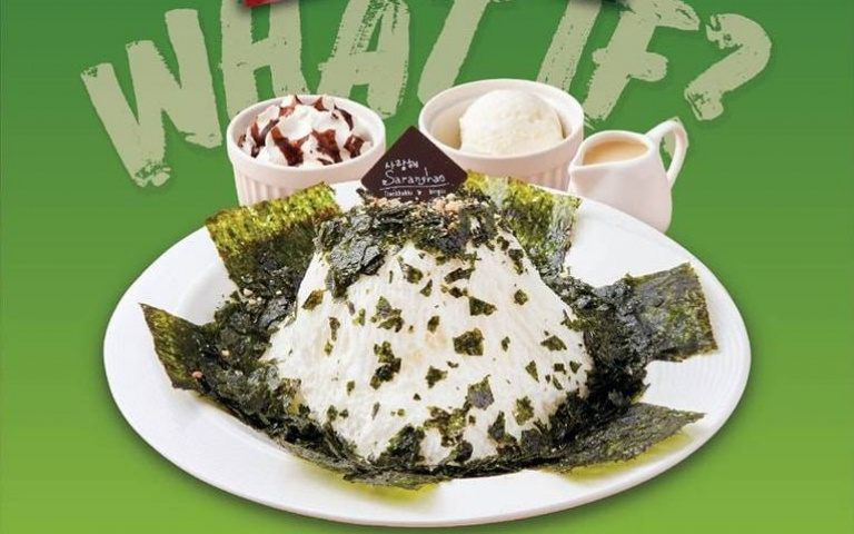 「小老板海苔」與「雪花冰」交融的新奇滋味!曼谷甜點店推出創意冰品
