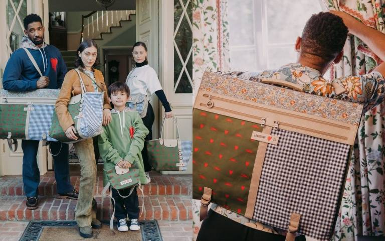 LONCHAMP 再度與洛杉磯潮流品牌 Emotionally Unavailable 聯名,打造碎花拼布版水餃後背包、郵差包太可愛