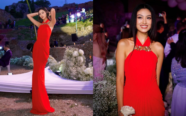 任達華20歲女兒任晴佳180公分神級比例太狂！「火紅禮服照」衝上熱搜 網讚：最美星二代！