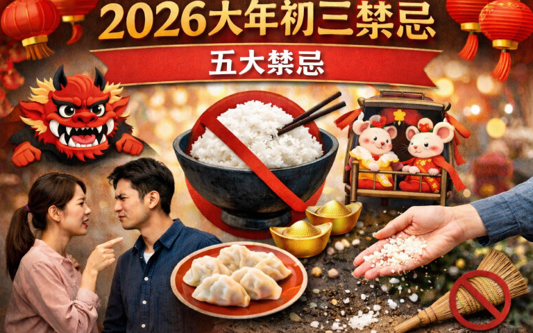 2026大年初三9大禁忌一次看！赤口日別亂出門、別吃米飯，5大民俗地雷＋撒米轉運術曝光