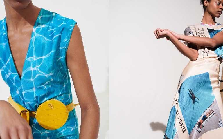 把60年代泳池派對穿上身！maje夏日限量系列直接把泳池印在洋裝上