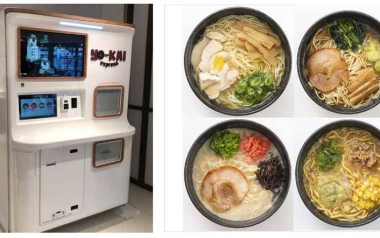 日本機場出現「拉麵自動販賣機」!只要90秒就能享用熱呼呼的美味