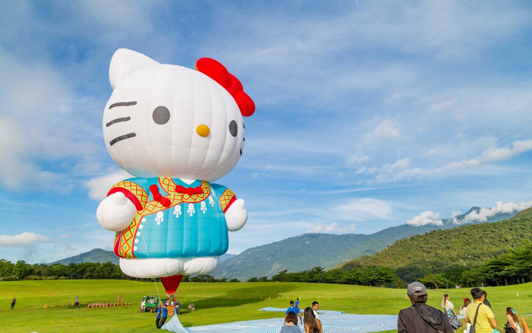 唯一Hello Kitty熱氣球 超萌造型現身鹿野高台