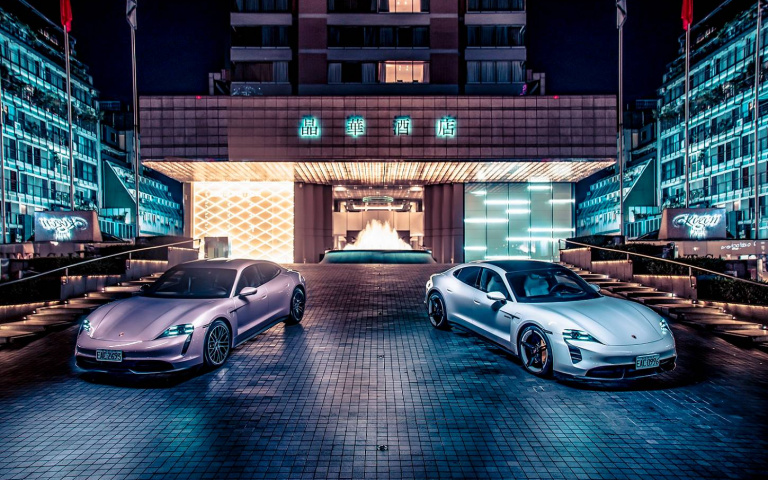 保時捷純電跑車Taycan現在可在晶華酒店免費充電瞜！