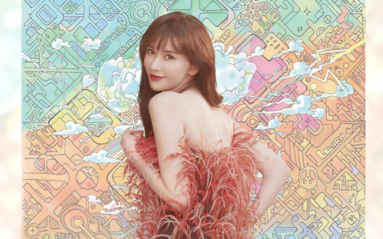 林志玲絕美透視裝曝光　年曆新造型秀白皙美背